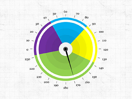 Diagrama del calibrador de empanada, Diapositiva 5, 03874, Gráficos circulares — PoweredTemplate.com