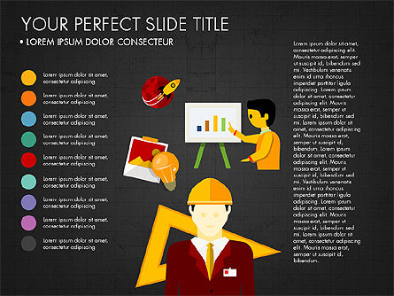 Illustrative Project Presentation Template, Slide 16, 03884, Presentation Templates — PoweredTemplate.com