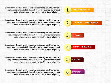 Modèle de présentation des étapes de résolution de problèmes, Diapositive 8, 03888, Schémas d'étapes — PoweredTemplate.com