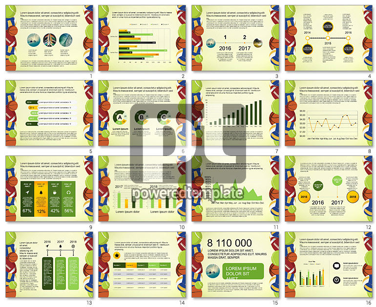 Informe impulsado por datos con fondo deportivo