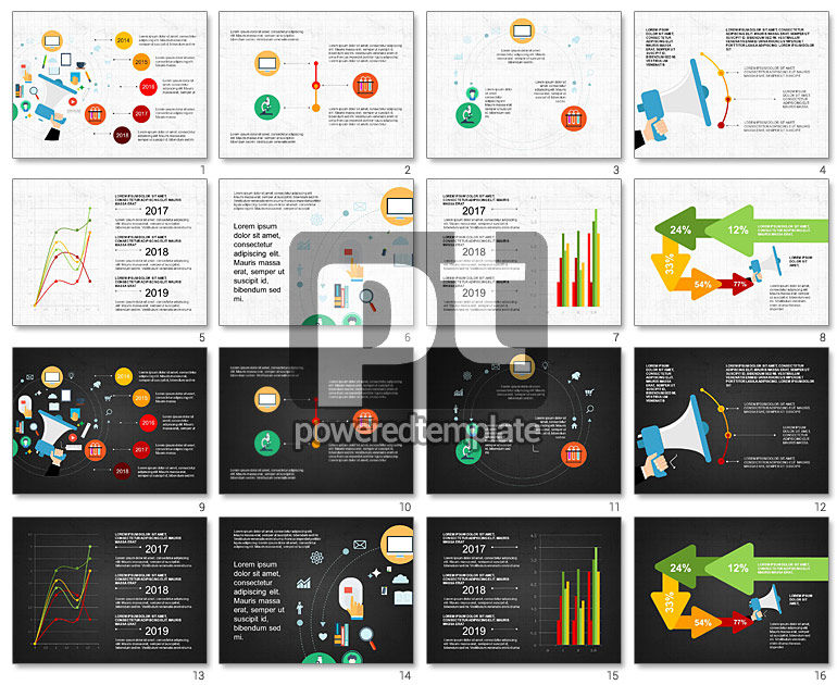 Wetenschap en marketing presentatieconcept