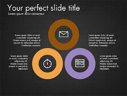 Presentazione di affari con forme design piatto, Slide 10, 03897, Forme — PoweredTemplate.com