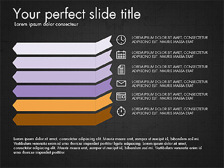 Presentazione di affari con forme design piatto, Slide 11, 03897, Forme — PoweredTemplate.com