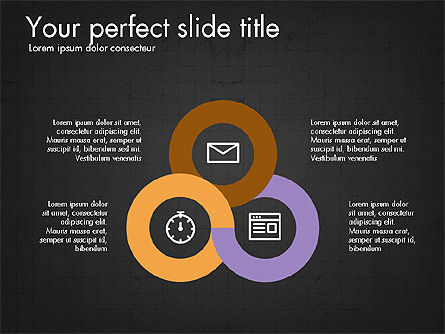 Presentazione di affari con forme design piatto, Slide 16, 03897, Forme — PoweredTemplate.com
