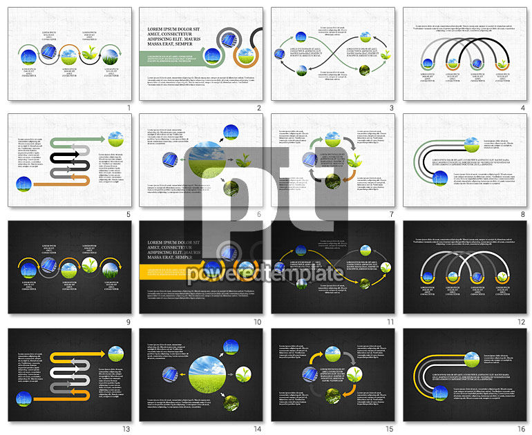 Concept de présentation du flux de processus écologique