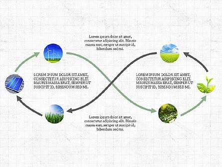 Ecologisch proces flow presentatie concept, Dia 3, 03899, Procesdiagrammen — PoweredTemplate.com