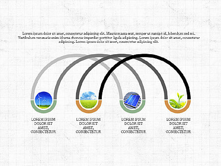 Ecologisch proces flow presentatie concept, Dia 4, 03899, Procesdiagrammen — PoweredTemplate.com