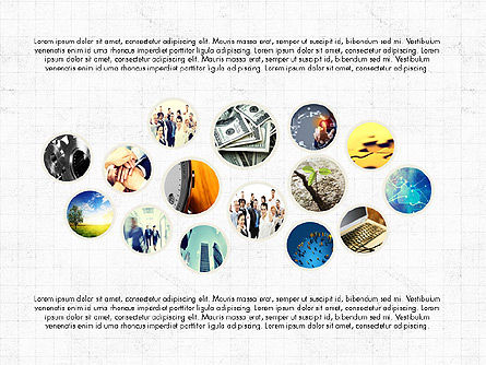 Tableau de présentation des tableaux d'organisation organique, Modele PowerPoint, 03907, Graphiques organisationnels — PoweredTemplate.com