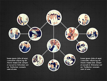 Tableau de présentation des tableaux d'organisation organique, Diapositive 10, 03907, Graphiques organisationnels — PoweredTemplate.com