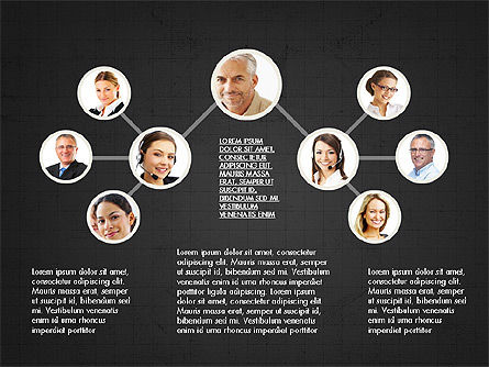 Tableau de présentation des tableaux d'organisation organique, Diapositive 15, 03907, Graphiques organisationnels — PoweredTemplate.com