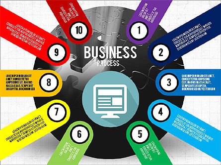 Business Process Stages Presentation Concept, Slide 10, 03910, Stage Diagrams — PoweredTemplate.com
