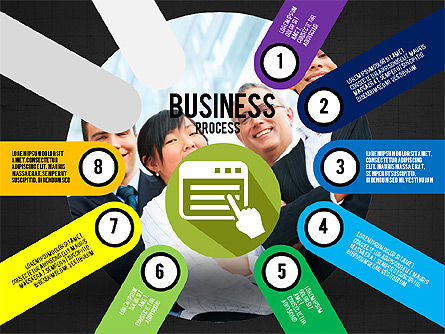 Business Process Stages Presentation Concept, Slide 18, 03910, Stage Diagrams — PoweredTemplate.com