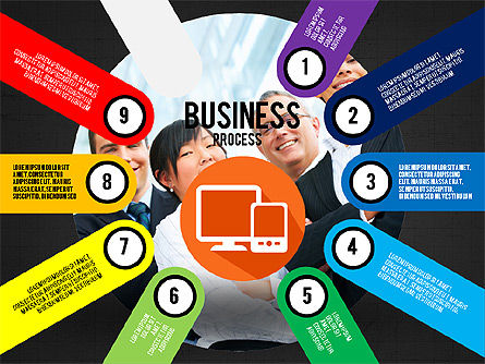 Business Process Stages Presentation Concept, Slide 19, 03910, Stage Diagrams — PoweredTemplate.com