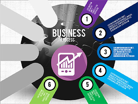 Business Process Stages Presentation Concept, Slide 6, 03910, Stage Diagrams — PoweredTemplate.com