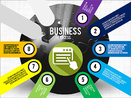 Business Process Stages Presentation Concept, Slide 8, 03910, Stage Diagrams — PoweredTemplate.com