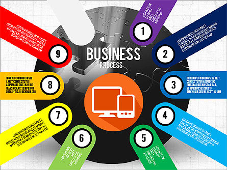 Business Process Stages Presentation Concept, Slide 9, 03910, Stage Diagrams — PoweredTemplate.com
