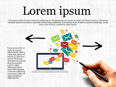 Email Marketing di presentazione concetto, Modello PowerPoint, 03915, Modelli Presentazione — PoweredTemplate.com