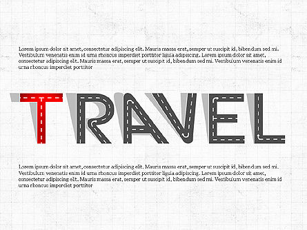 Road Travel Presentation Diagrams, PowerPoint Template, 03916, Infographics — PoweredTemplate.com