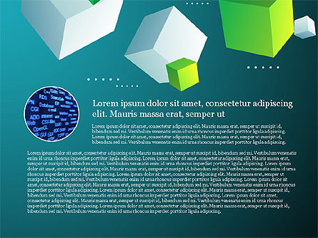Presentation Deck with Cubes on Background, Slide 10, 03917, Data Driven Diagrams and Charts — PoweredTemplate.com