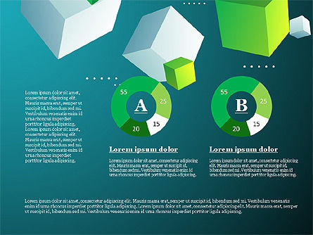 Ponte di presentazione con cubi su sfondo, Slide 13, 03917, Diagrammi e Grafici con Dati — PoweredTemplate.com