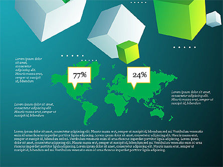 Cubierta de la presentación con los cubos en fondo, Diapositiva 16, 03917, Diagramas basados en datos — PoweredTemplate.com