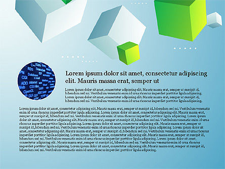 Ponte di presentazione con cubi su sfondo, Slide 2, 03917, Diagrammi e Grafici con Dati — PoweredTemplate.com
