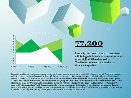 介绍甲板与立方体背景, 幻灯片 3, 03917, 数据驱动图和图表 — PoweredTemplate.com