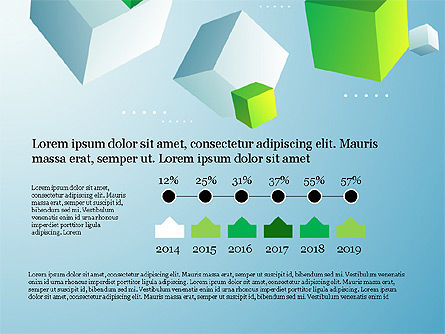 Ponte di presentazione con cubi su sfondo, Slide 7, 03917, Diagrammi e Grafici con Dati — PoweredTemplate.com