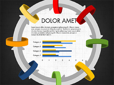 Kreisförmiger Prozess durch Ringe datengesteuerter Bericht, Folie 4, 03922, Datengetriebene Diagramme und Charts — PoweredTemplate.com