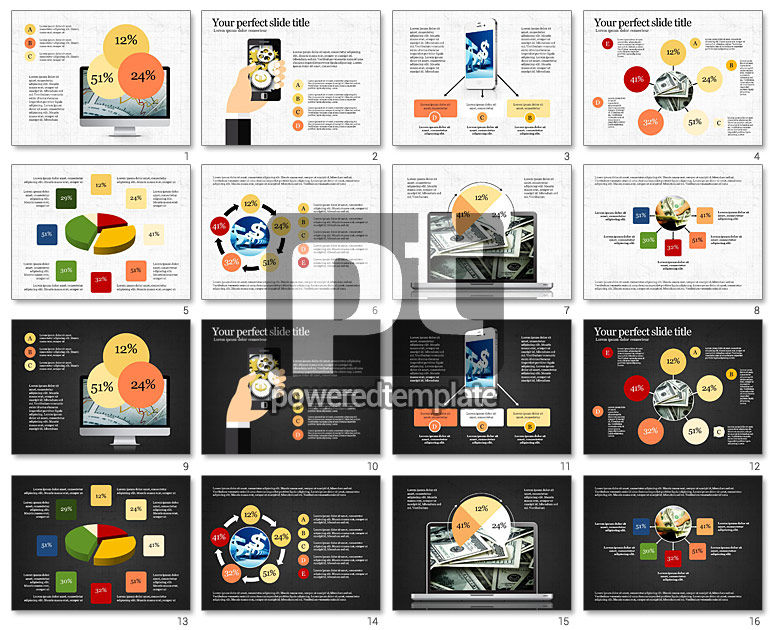 Template Presentasi Aplikasi Mobile Finance