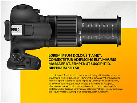 Infographie de caméra, Diapositive 4, 03924, Infographies — PoweredTemplate.com