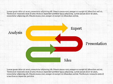 Diagramma di processo innovazione, Modello PowerPoint, 03928, Diagrammi di Processo — PoweredTemplate.com