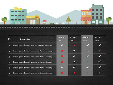 Modèle de présentation de la ville, Diapositive 16, 03931, Modèles de présentations — PoweredTemplate.com