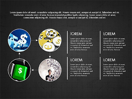 Concept de présentation de l'équipe financière, Diapositive 10, 03932, Schémas de procédés — PoweredTemplate.com