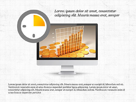 Elementos Infográficos de Gestión del Tiempo, Plantilla de PowerPoint, 03933, Infografías — PoweredTemplate.com