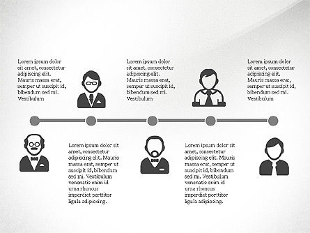 Plate-forme de diapositives de gestion du personnel, Diapositive 5, 03934, Icônes — PoweredTemplate.com