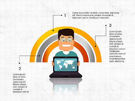 Reizen per vliegtuig presentatie infographics, PowerPoint-sjabloon, 03935, Infographics — PoweredTemplate.com