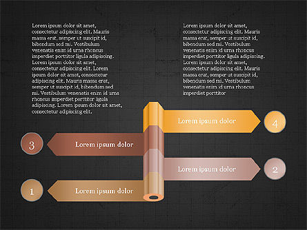 Crayon et options slide deck, Diapositive 12, 03940, Schémas d'étapes — PoweredTemplate.com