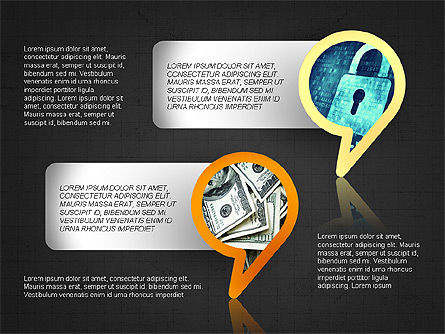 Speech Bubble Themed Presentation Deck, Slide 12, 03943, Business Models — PoweredTemplate.com