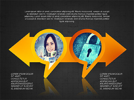 Speech Bubble Themed Presentation Deck, Slide 16, 03943, Business Models — PoweredTemplate.com