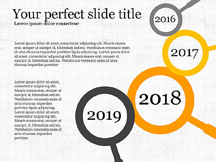 Years Comparison Infographic Slides, PowerPoint Template, 03946, Infographics — PoweredTemplate.com