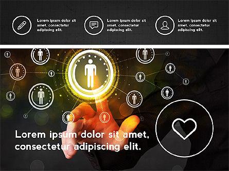 Presentación de moda con iconos finos, Diapositiva 10, 03947, Plantillas de presentación — PoweredTemplate.com