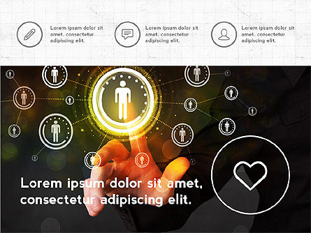 Presentación de moda con iconos finos, Diapositiva 2, 03947, Plantillas de presentación — PoweredTemplate.com