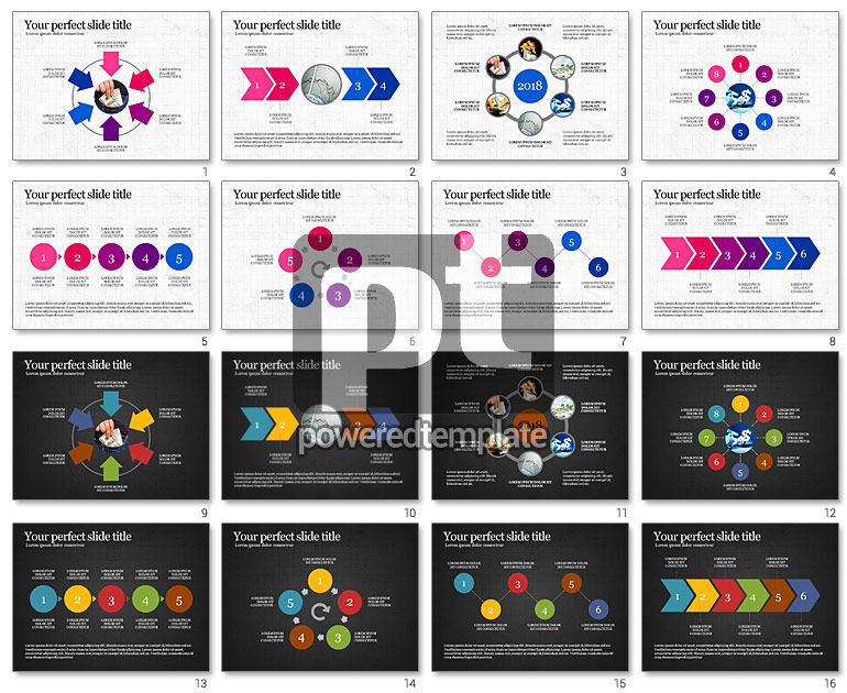 Prozessdiagramm gleitet Deck