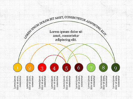 Cubierta de la diapositiva del diagrama del arco, Plantilla de PowerPoint, 03951, Modelos de negocios — PoweredTemplate.com