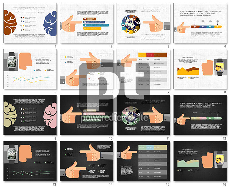 Plano de presentación concepto de diseño con las manos