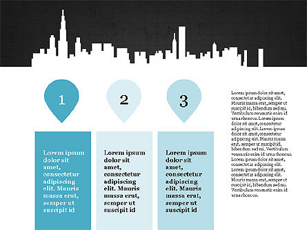 Cityscape Silhouette Presentation Concept, Slide 13, 03960, Presentation Templates — PoweredTemplate.com