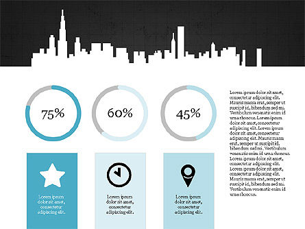 Cityscape Silhouette Presentation Concept, Slide 16, 03960, Presentation Templates — PoweredTemplate.com