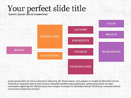 Company organigram, PowerPoint-sjabloon, 03961, Organisatorische Grafieken — PoweredTemplate.com
