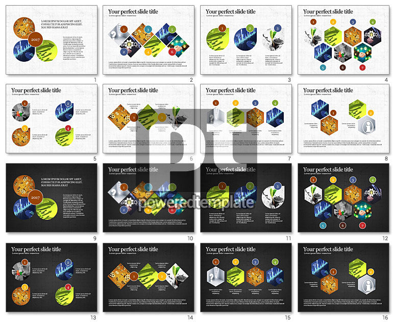 Numbers com formas e fotos planas